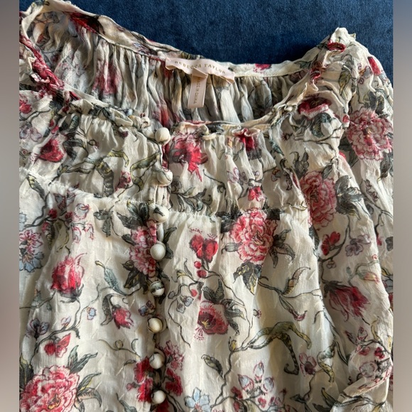 Rebecca Taylor Floral Blouse (size 0) - Picture 3 of 3